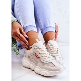 Women's Sneakers Sport Shoes With Mesh Beige Sallis 2