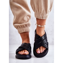 Women's Leather Slippers La.Fi Black Silla 2