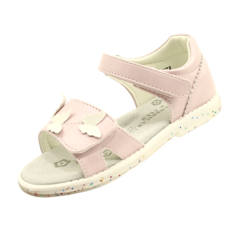 Girls' sandals Butterflies American Club XD58/22 Pink 3