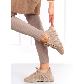 Band Khaki sock sport shoes beige 2