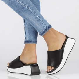 Leather slippers Filippo DK3614 / 22 Bk black 1