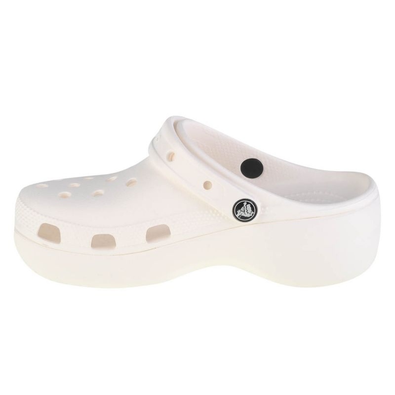 white platform clogs