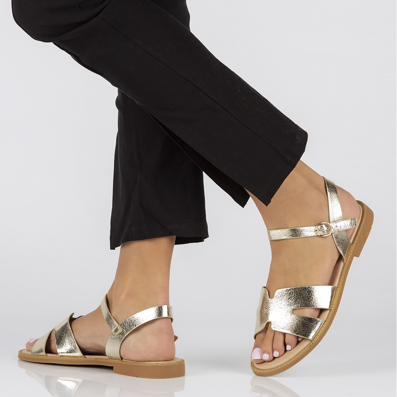 Filippo DS3702 / 22 Go golden sandals 1