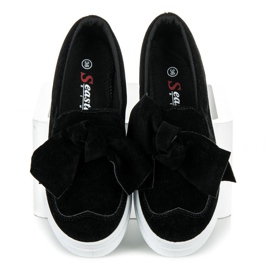 Seastar Suede sneakers with a bow black 1