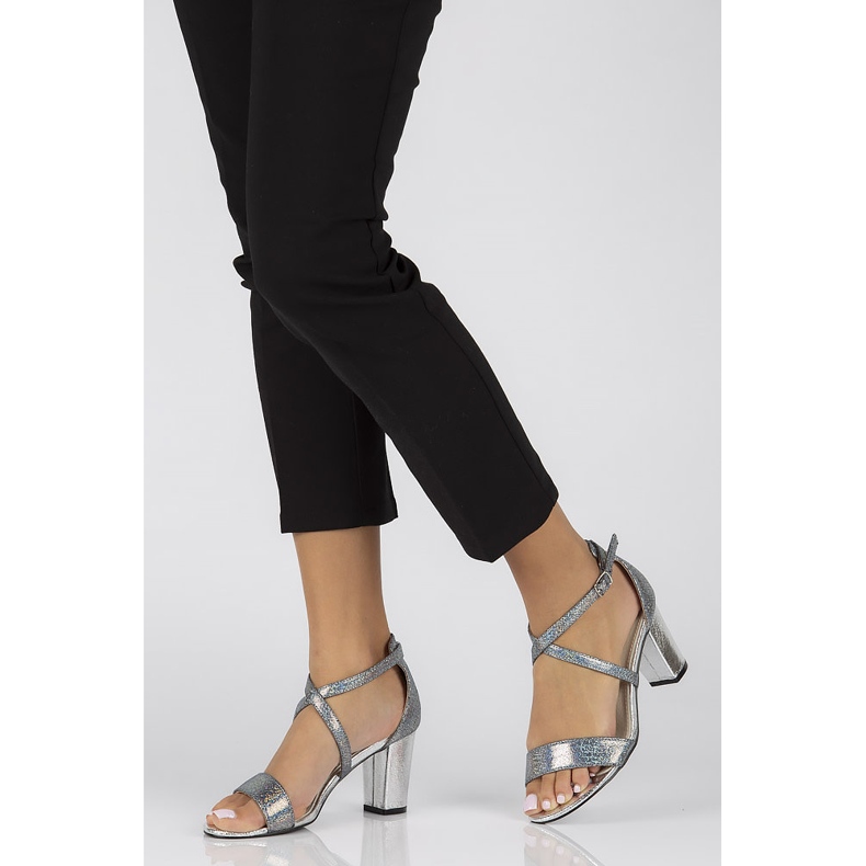 Filippo DS1276 / 22 Si silver sandals grey 2