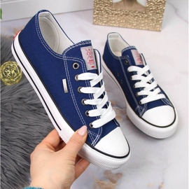 Low-cut textile Cross Jeans W JJ2R4012C navy blue sneakers 1 Low-cut textile Cross Jeans W JJ2R4012C navy blue sneakers 1