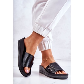 Vinceza Fashionable Women's Slippers With Black Holle Decoration 2