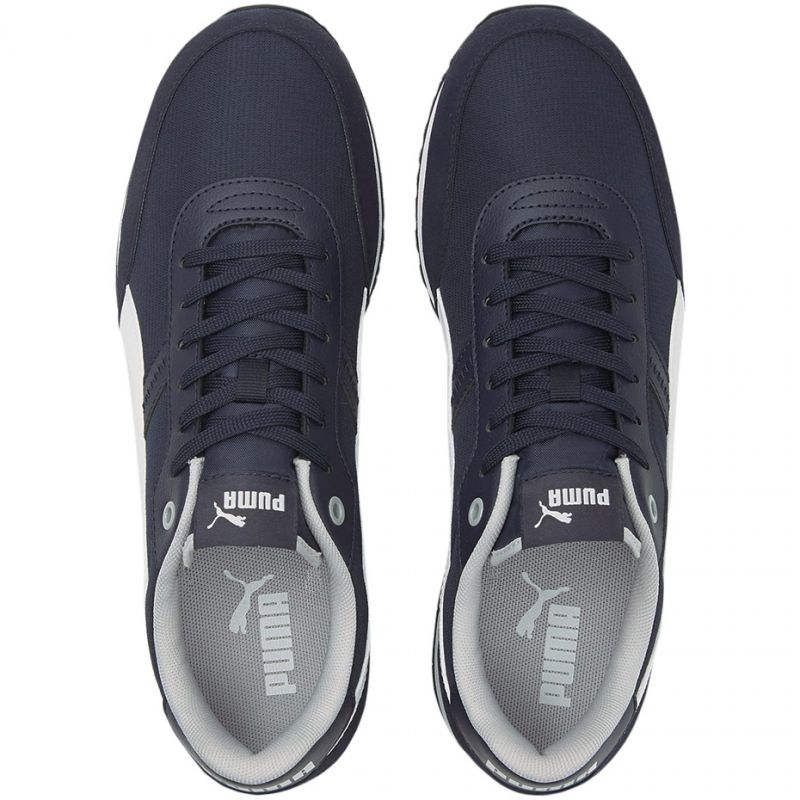 Puma St Runner Essential M 383055 04 white navy blue - KeeShoes