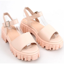 Dianne Beige high-soled sandals 2