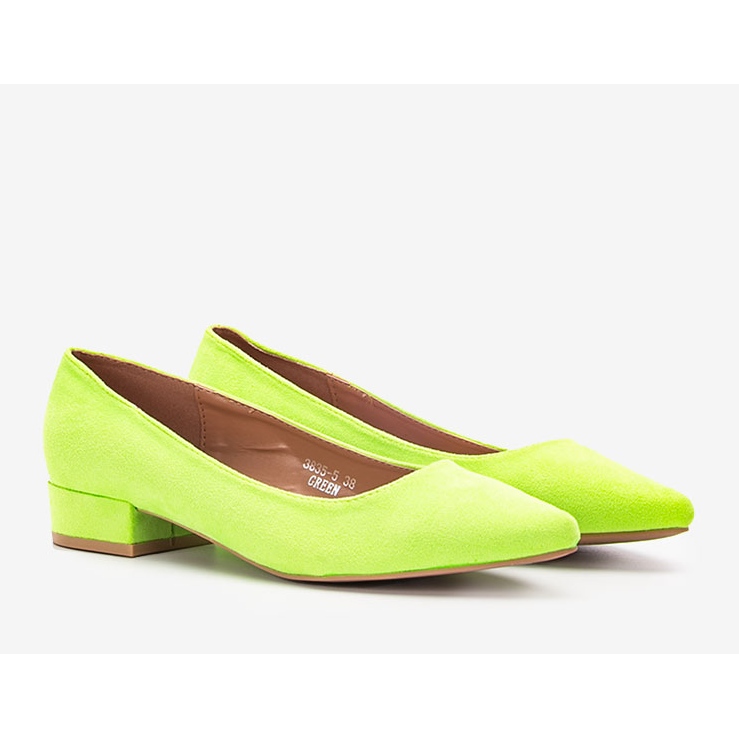 Neon Green Ebony Crocodile Leather Heels - KeeShoes