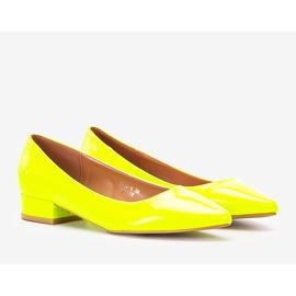 Yellow neon Timms high heels 1
