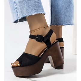 Black Duncan Platform Sandals 1