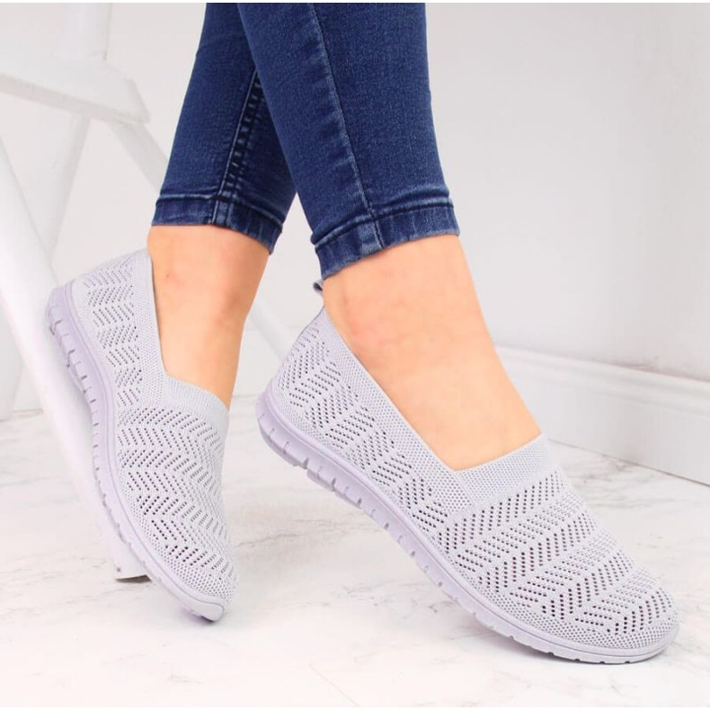 Gray openwork sneakers slip on Filippo W PAW219C 2