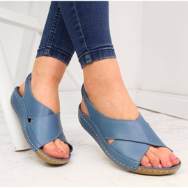 Leather sandals T.Sokolski W SCA109B blue 2