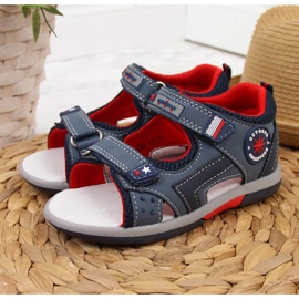 Velcro sandals American Club Jr AM825A navy blue 2