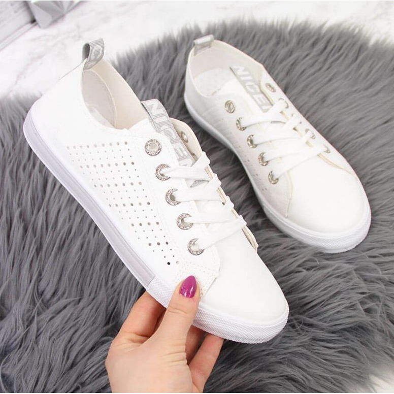 Sneakers made of eco leather Filippo W PAW221A white 1