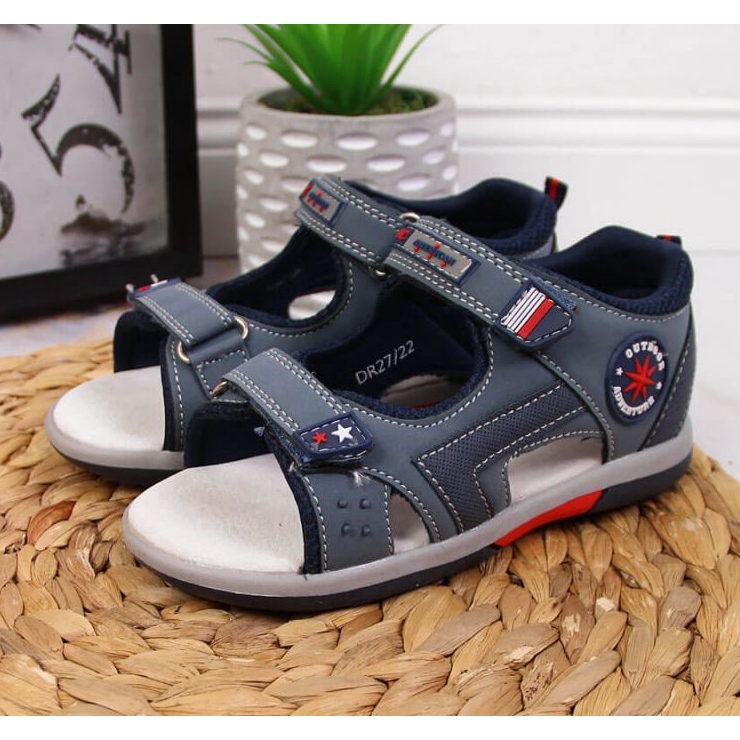 Velcro sandals American Club Jr AM891B navy blue 2 Velcro sandals American Club Jr AM891B navy blue 2