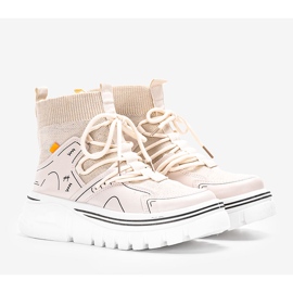 Beige ankle-high Toler sneakers 1