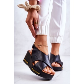 Vinceza Women's Sandals With Velcro Black Amaze 1