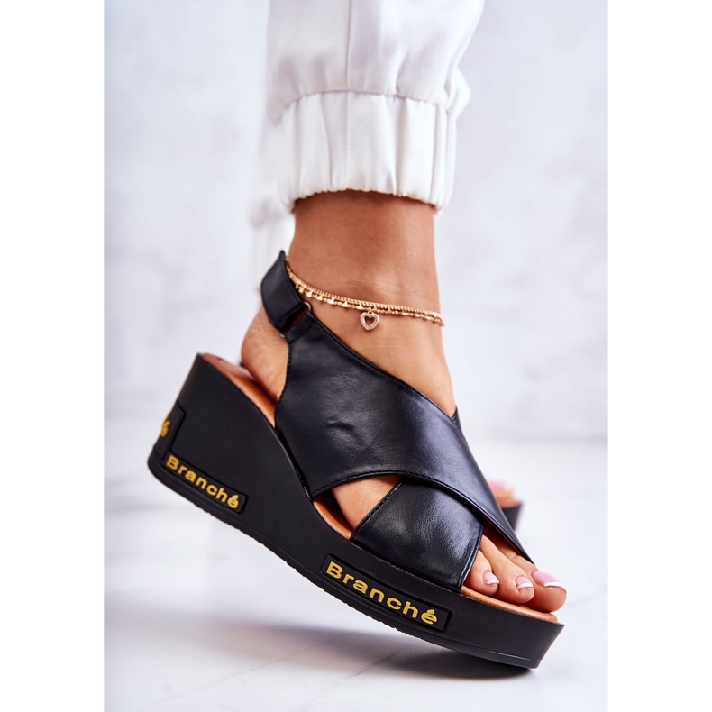 Vinceza Women's Sandals With Velcro Black Amaze 2