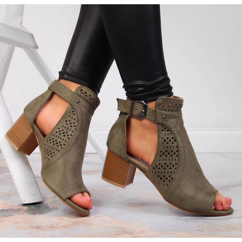 Openwork sandals T.Sokolski W SCA159B khaki 2