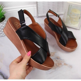 Black Sandals on the wedge Filippo W PAW349A 1