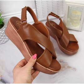 Brown Wedge Sandals Filippo W PAW349B 1