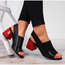 Leather sandals with an elastic band Filippo W PAW352 black 2