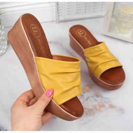 Wedge slippers Filippo W PAW354 yellow 1