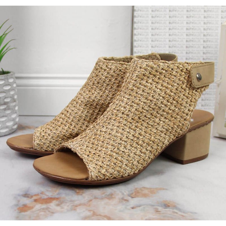 Closed sandals Rieker M RKR538 beige multicolored 2