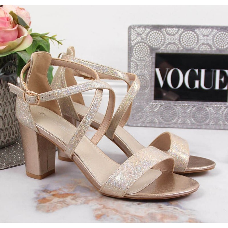 Gold Filippo W PAW355B sandals on the post golden 2