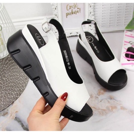 Leather sandals on the wedge Filippo W PAW360A white 1