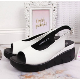Leather sandals on the wedge Filippo W PAW360A white 2