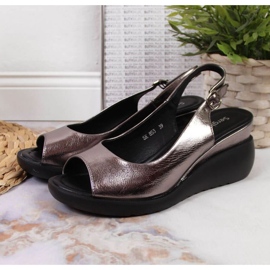 Sergio Leone W SK368B wedge sandals silver 2