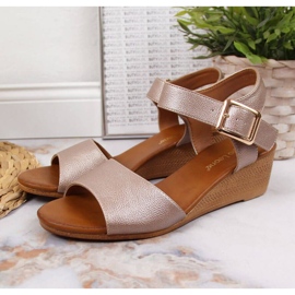 Wedge sandals Sergio Leone W SK376A beige 2