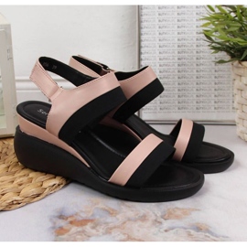 Sandals on wedge Sergio Leone W SK377A pink 2