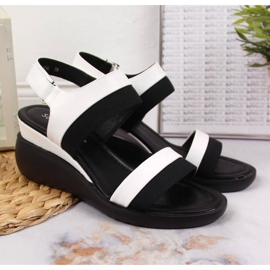 Sandals on the wedge Sergio Leone W SK377B white 2