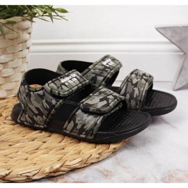 Velcro foam sandals American Club Jr AM881A camo green 2