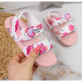 Velcro foam sandals American Club Jr AM882A pink 1