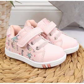 Velcro sports shoes American Club Jr AM883A pink 2 Velcro sports shoes American Club Jr AM883A pink 2