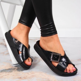 Meliski Zaxy JJ285055 black beach slippers 2
