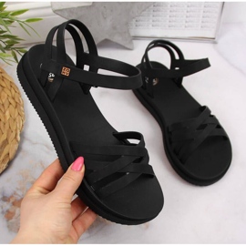 Velcro rubber sandals Zaxy W JJ285068 black 1