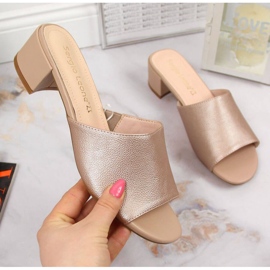 Slippers on the block Sergio Leone W SK375B beige 1