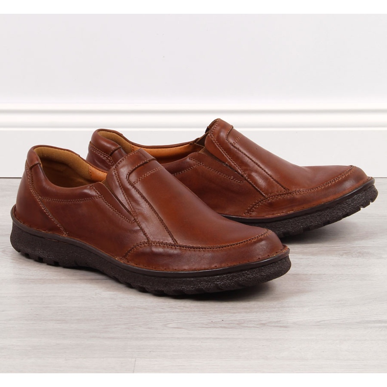 Brown leather men's shoes Łukbut 946 1 Brown leather men's shoes Łukbut 946 1