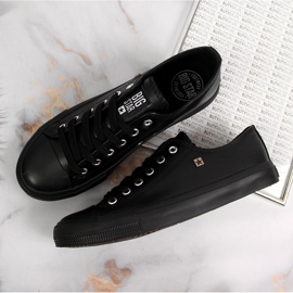 Black eco leather low sneakers Big Star V274871 1