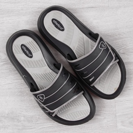 Black Atletico men's rubber slippers 1