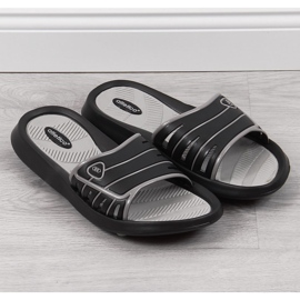 Black Atletico men's rubber slippers 2