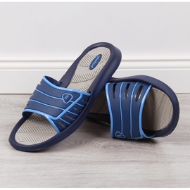 Atletico navy blue men's rubber slippers 2