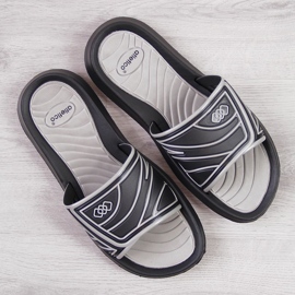 Black Atletico men's pool slippers 1