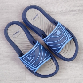 Atletico oversized navy blue men's pool slippers 1